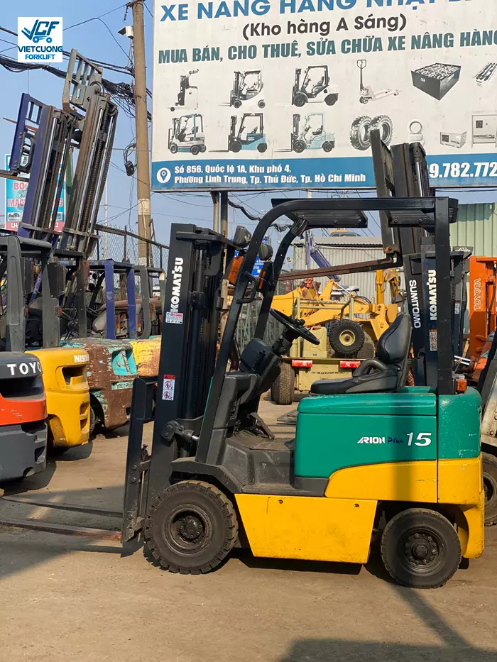 Xe nâng điện ngồi lái Komatsu 1.5 tấn