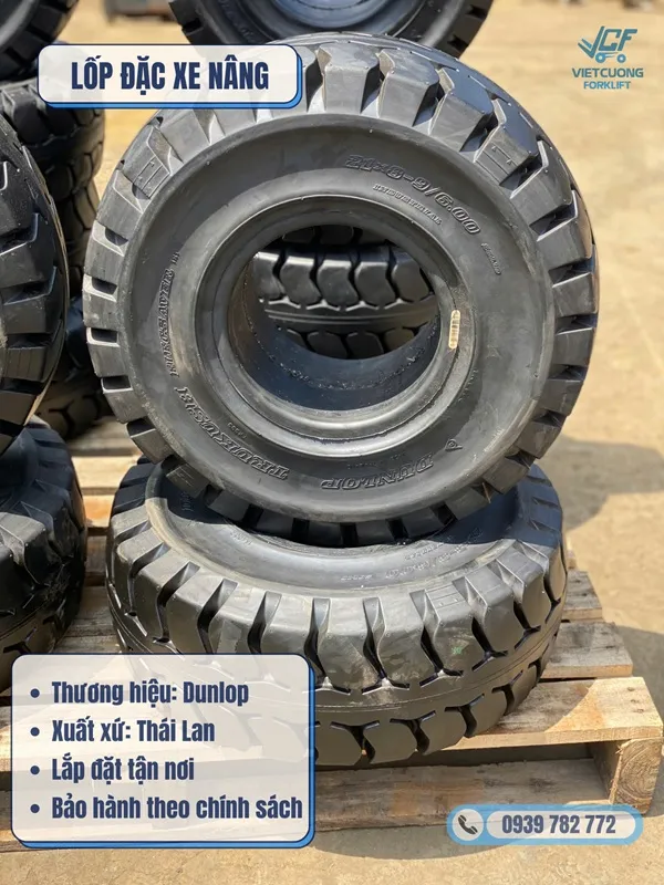 banh dac xe nang dunlop gia re