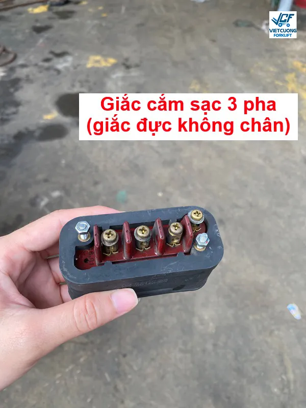 giac cam sac 3 pha xe nang dien giac duc ko chan
