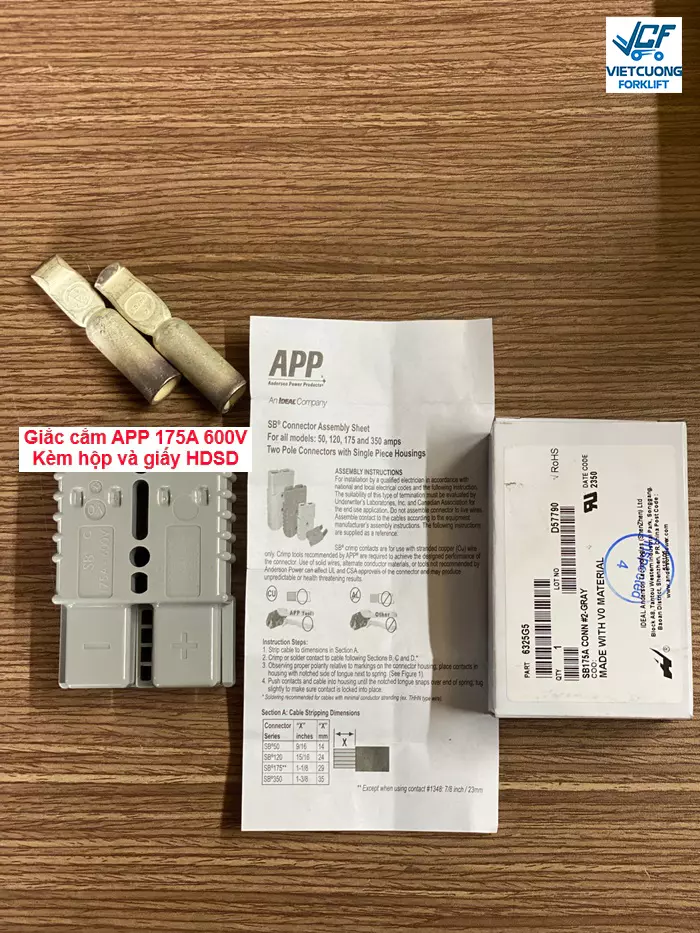 Giắc cắm sạc xe nâng 175A 600V