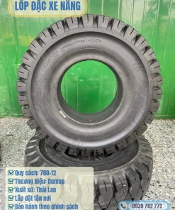Lop dac xe nang dunlop 700-12