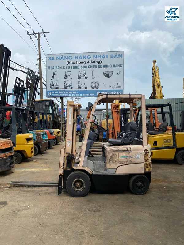 xe nang dien ngoi lai Komatsu FB15EX-11 cao 3m