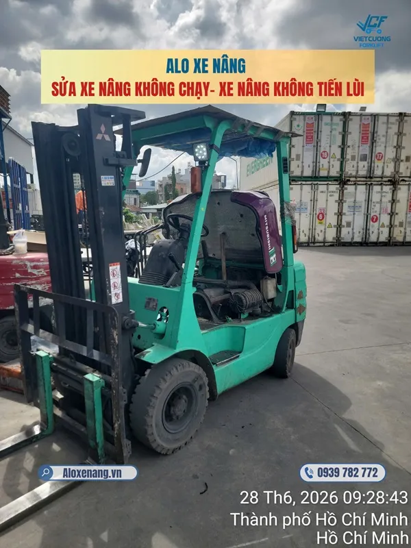 sua xe nang dau