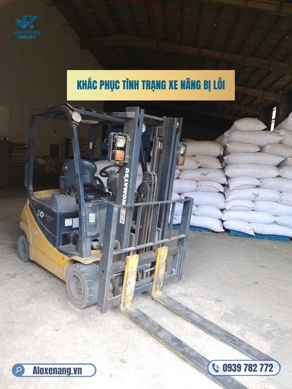 khac phuc tinh trang xe nang bi loi